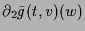 $\displaystyle \d _2 \bar g(t,v)(w)$