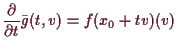 \bgroup\color{demo}$\displaystyle \frac{\d }{\d t} \bar g(t,v) = f(x_0+tv)(v)
$\egroup