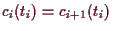 \bgroup\color{demo}$ c_i(t_i)=c_{i+1}(t_i)$\egroup