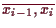 \bgroup\color{demo}$ \overline{x_{i-1},x_{i}}$\egroup