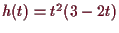 \bgroup\color{demo}$ h(t)=t^2(3-2t)$\egroup