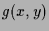 $\displaystyle g(x,y)$
