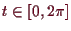 \bgroup\color{demo}$ t\in[0,2\pi]$\egroup