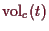 \bgroup\color{demo}$ \operatorname{vol}_c(t)$\egroup