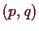 \bgroup\color{demo}$ (p,q)$\egroup