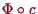\bgroup\color{proclaim}$ \Phi \o c$\egroup