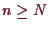 \bgroup\color{demo}$ n\geq N$\egroup