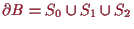 \bgroup\color{proclaim}$ \d B=S_0\cup S_1\cup S_2$\egroup