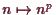 \bgroup\color{demo}$ n\mapsto n^p$\egroup