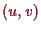 \bgroup\color{proclaim}$ (u,v)$\egroup