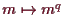 \bgroup\color{demo}$ m\mapsto m^q$\egroup