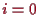 \bgroup\color{proclaim}$ i=0$\egroup