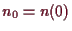\bgroup\color{demo}$ n_0=n(0)$\egroup