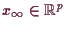 \bgroup\color{demo}$ x_{\infty}\in\mathbb{R}^p$\egroup
