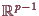 \bgroup\color{demo}$ \mathbb{R}^{p-1}$\egroup
