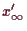 \bgroup\color{demo}$ x_{\infty}'$\egroup