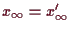 \bgroup\color{demo}$ x_{\infty}=x_{\infty}'$\egroup