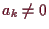 \bgroup\color{demo}$ a_k\ne 0$\egroup