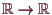 \bgroup\color{demo}$ \mathbb{R}\to\mathbb{R}$\egroup