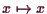 \bgroup\color{demo}$ x\mapsto x$\egroup