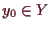 \bgroup\color{demo}$ y_0\in Y$\egroup