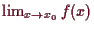 \bgroup\color{demo}$ \lim_{x\to x_0}f(x)$\egroup