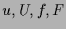 $ u,U,f,F$