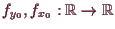 \bgroup\color{demo}$ f_{y_0},f_{x_0}:\mathbb{R}\to\mathbb{R}$\egroup