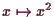 \bgroup\color{demo}$ x\mapsto x^2$\egroup