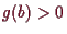 \bgroup\color{demo}$ g(b)>0$\egroup