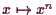 \bgroup\color{demo}$ x\mapsto x^n$\egroup