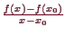 \bgroup\color{demo}$ \frac{f(x)-f(x_0)}{x-x_0}$\egroup