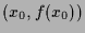 $ (x_0,f(x_0))$
